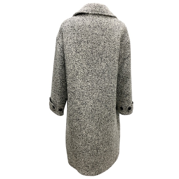 FABRIQUE BLACK / WHITE / HATHA GREY DAISY ULTRALIGHT BOUCLE WOOL COAT - Picture 3 of 5